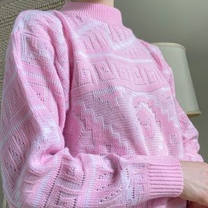 SOLD Vintage 80s NWT Retro Geometric Sweater S